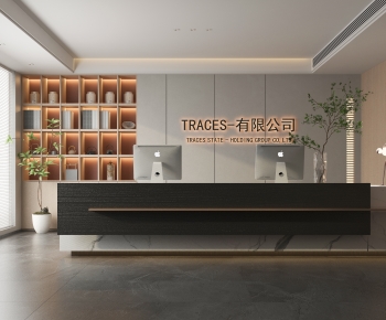 Modern Office Reception Desk-ID:215564014