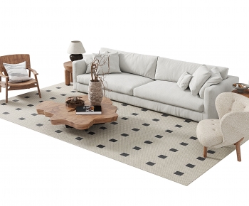 Wabi-sabi Style Sofa Combination-ID:235585939