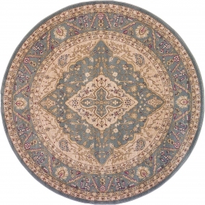 圆形欧式纹理艺术地毯-ID:5847373
