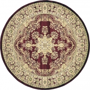 圆形欧式纹理艺术地毯-ID:5847424