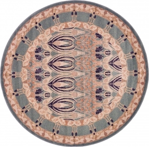欧式纹理圆形地毯-ID:5847721