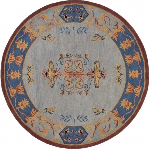欧式纹理圆形地毯-ID:5847782
