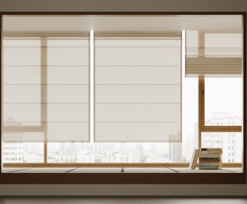 Japanese Style Wabi-sabi Style Roman Curtain-ID:227380992