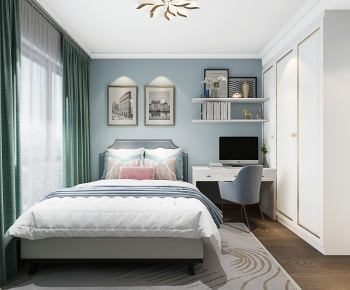 Modern Simple European Style Bedroom-ID:397432098