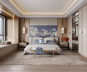 New Chinese Style Bedroom-ID:154038919