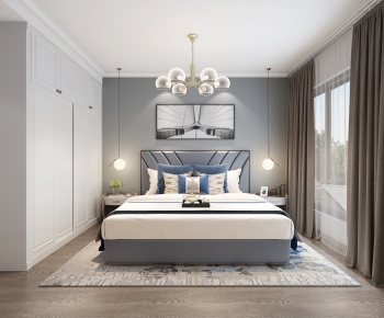 Modern Simple European Style Bedroom-ID:101249934