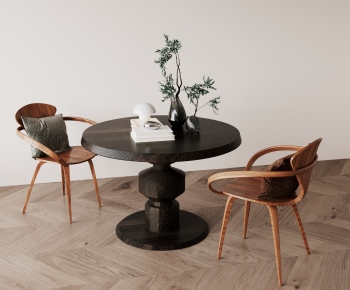 Modern Wabi-sabi Style Dining Table And Chairs-ID:400388963