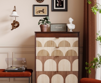 Modern Wabi-sabi Style Decorative Cabinet-ID:141032938