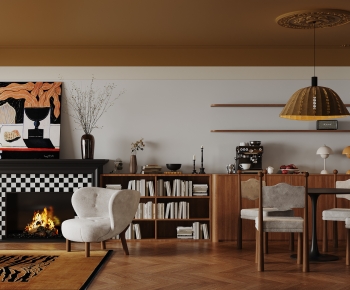 Wabi-sabi Style A Living Room-ID:143670088