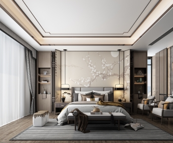 New Chinese Style Bedroom-ID:533047912
