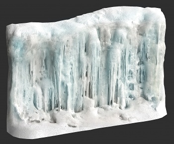 现代雪山 冰涯 冰山3D模型