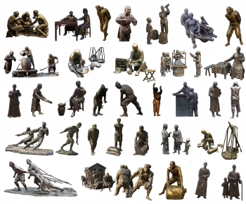 中式人物雕塑小品-ID:113298953