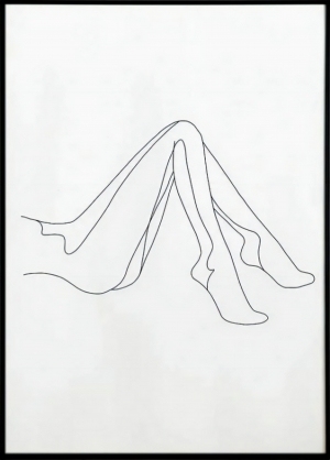 现代简约黑白线条人物装饰画-ID:5842977
