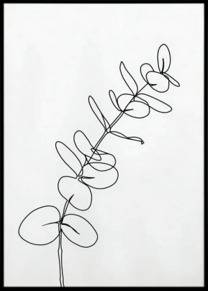 现代简约黑白线条植物装饰画-ID:5842978