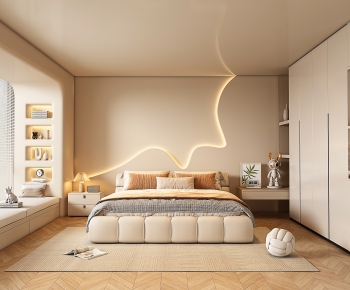 Wabi-sabi Style Bedroom-ID:420490983