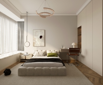 Modern Wabi-sabi Style Bedroom-ID:743242038