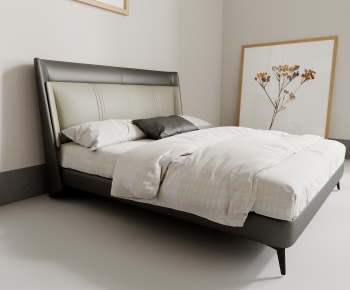 Modern Double Bed-ID:669542079