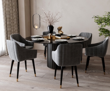 Modern Dining Table And Chairs-ID:602838993