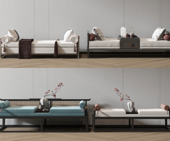 新中式沙发凳 床尾凳-ID:456540112