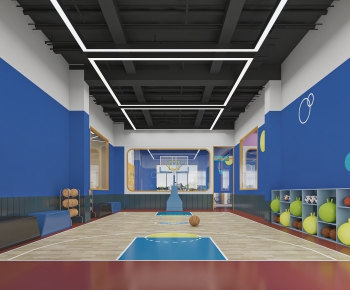 Modern Industrial Style Basketball Arena-ID:971260074