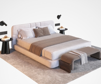Modern Double Bed-ID:538216119