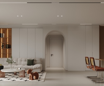 Modern Wabi-sabi Style A Living Room-ID:168343072