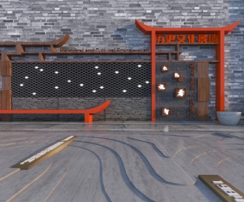 New Chinese Style Landscape Wall-ID:553229095