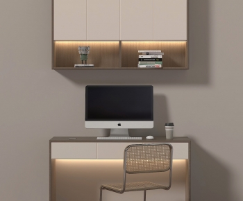 Modern Computer Desk And Chair-ID:444082029