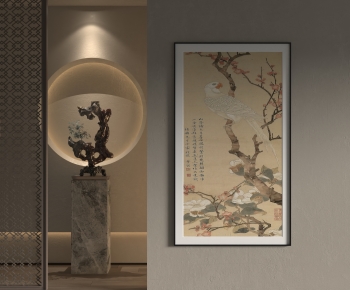 新中式花鸟装饰画-ID:178997997