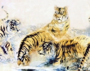 动物虎装饰画-ID:5859352