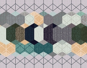 几何艺术抽象地毯-ID:5851400