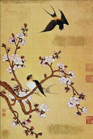 中式国画花鸟画-ID:5855032