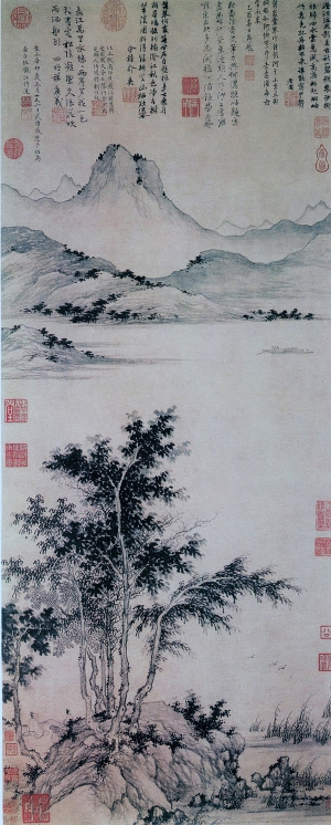 中式国画山水画-ID:385277992