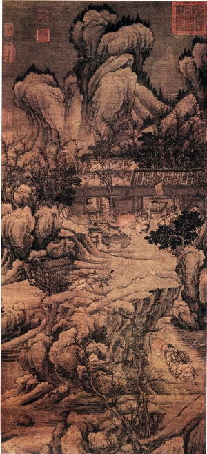 中式国画山水画-ID:758245941