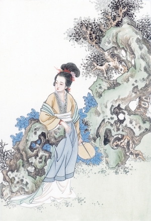中式人物装饰画-ID:5855069