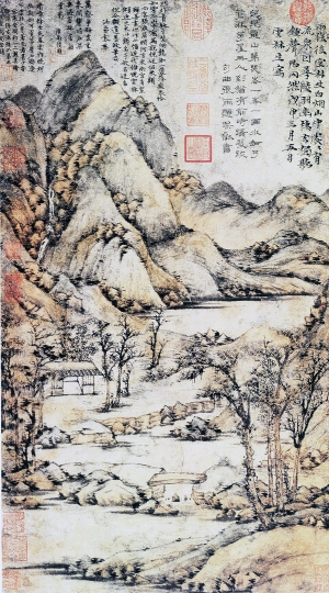 中式国画山水画-ID:614116917