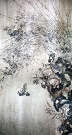 中式国画花鸟画-ID:5855110
