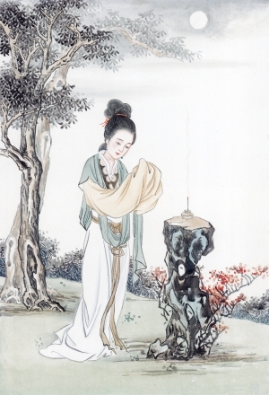 中式人物装饰画-ID:5855131