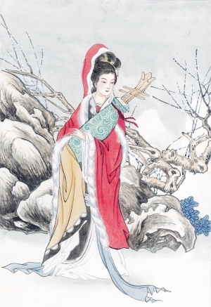 中式人物装饰画-ID:5855135