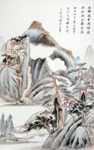 中式国画山水画-ID:462519889