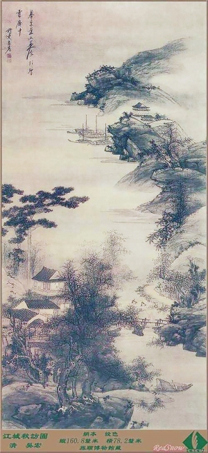 中式国画山水画-ID:5855169