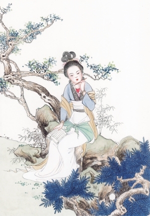 中式人物装饰画-ID:5855201