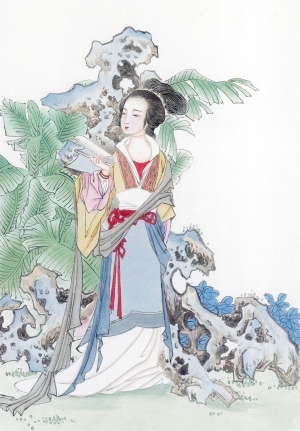 中式人物装饰画-ID:5855206