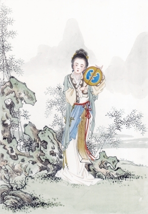 中式人物装饰画-ID:5855224