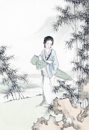 中式人物装饰画-ID:5855235