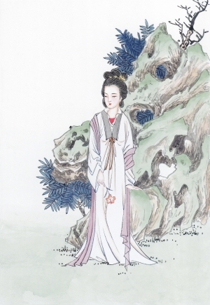 中式人物装饰画-ID:5855242