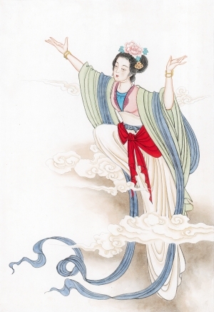 中式人物装饰画-ID:5855258