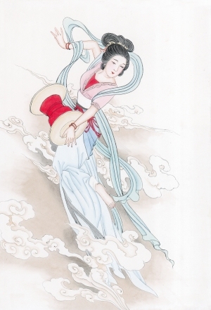 中式人物装饰画-ID:5855304
