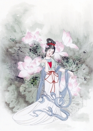 中式人物装饰画-ID:5855317