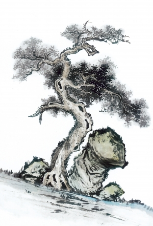 中式国画山水画-ID:205104115